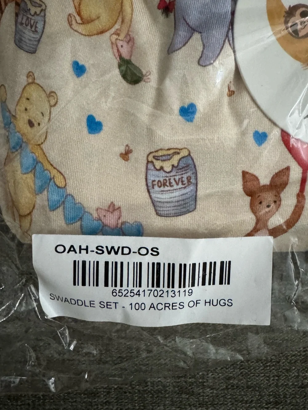 The Sleepy Sloth NIB NWT 100 Acres of Hugs Winnie The Pooh Swaddle